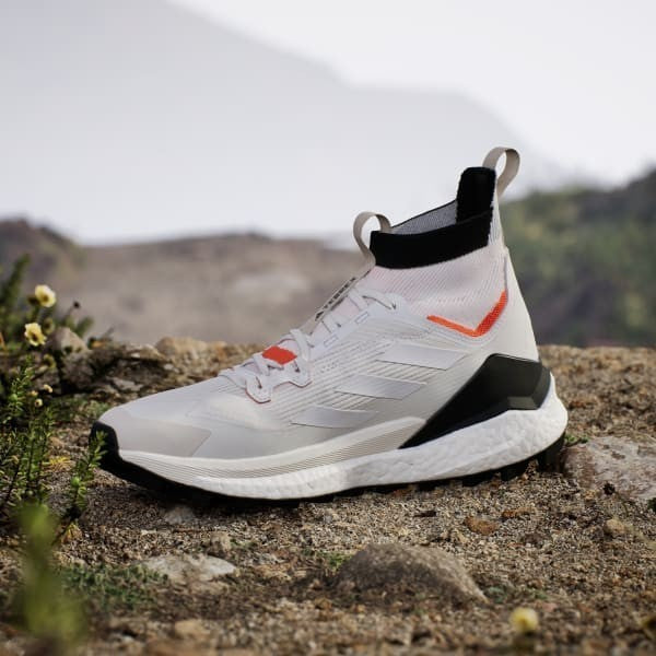 Adidas Terrex Free Hiker 2.0 Hiking Crystal White Semi Impact Orange JI1872