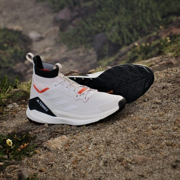 Adidas Terrex Free Hiker 2.0 Hiking Crystal White Semi Impact Orange JI1872