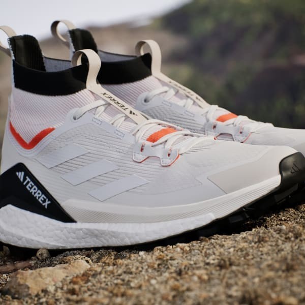 Adidas Terrex Free Hiker 2.0 Hiking Crystal White Semi Impact Orange JI1872