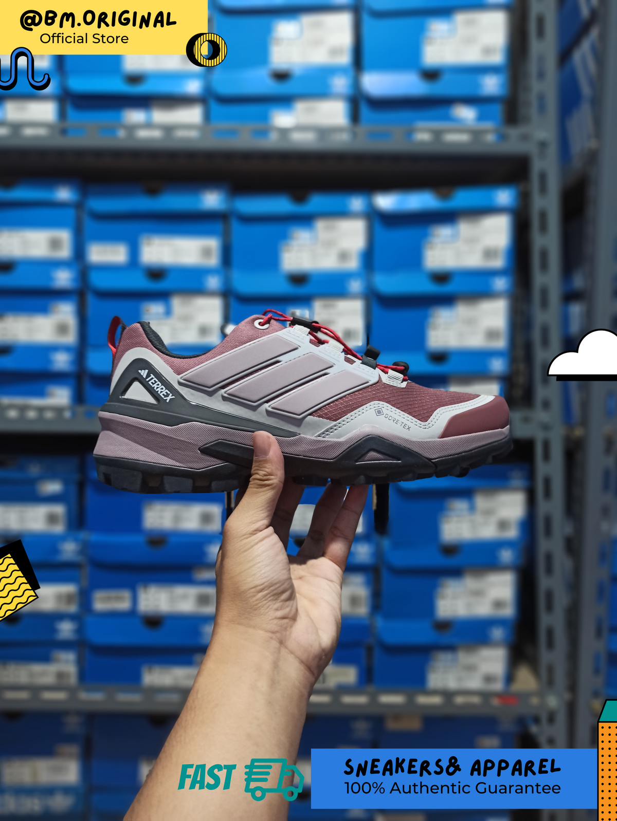 Adidas Terrex Skychaser Gore-tex Burgundy Preloved Fig Grey Two IH1100