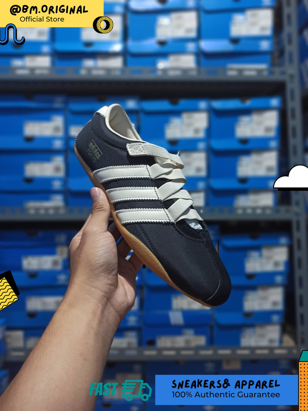 Adidas Tokyo MJ W Mary Jane Core Black Cream White Gold Metallic JR4790
