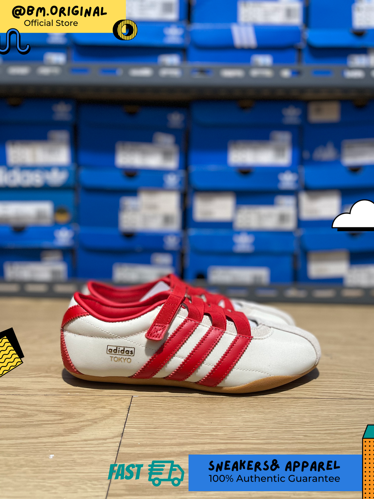 Adidas Tokyo MJ W Mary Jane Core Cream White Red Gold Metallic IH3999