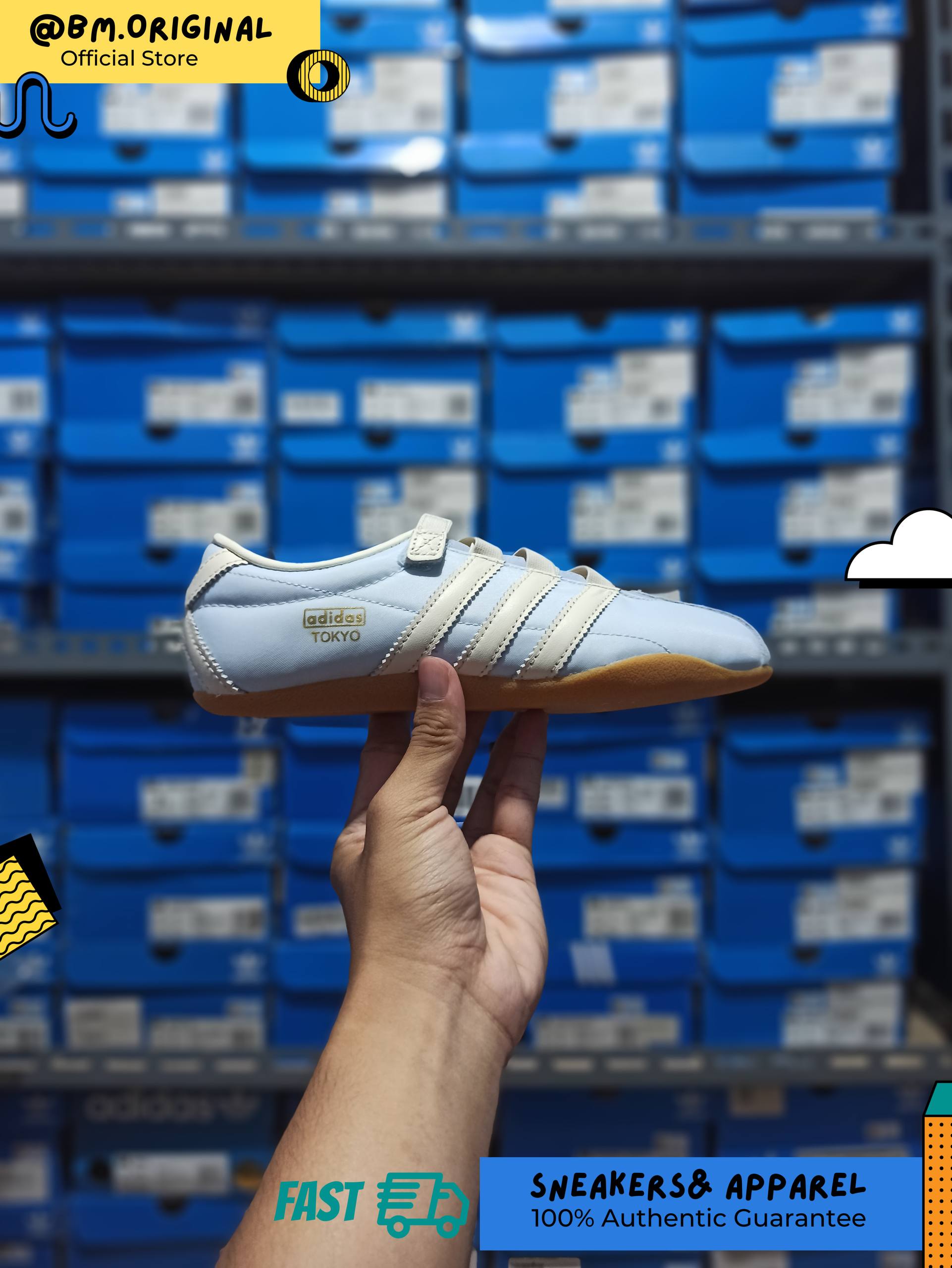 Adidas Tokyo Mary Jane Crystal Sky Cream White Gold Metallic IH4001