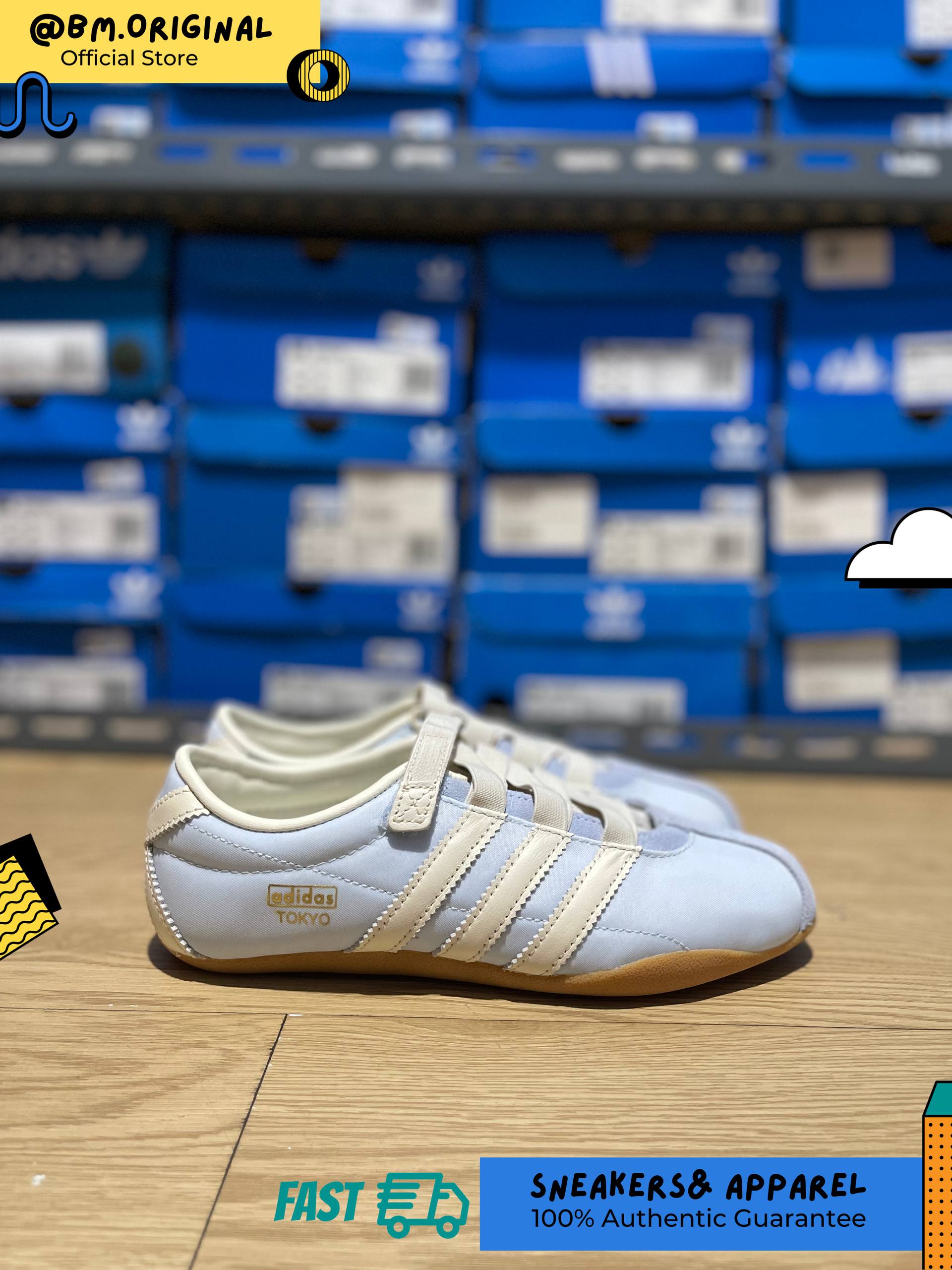 Adidas Tokyo Mary Jane Crystal Sky Cream White Gold Metallic IH4001