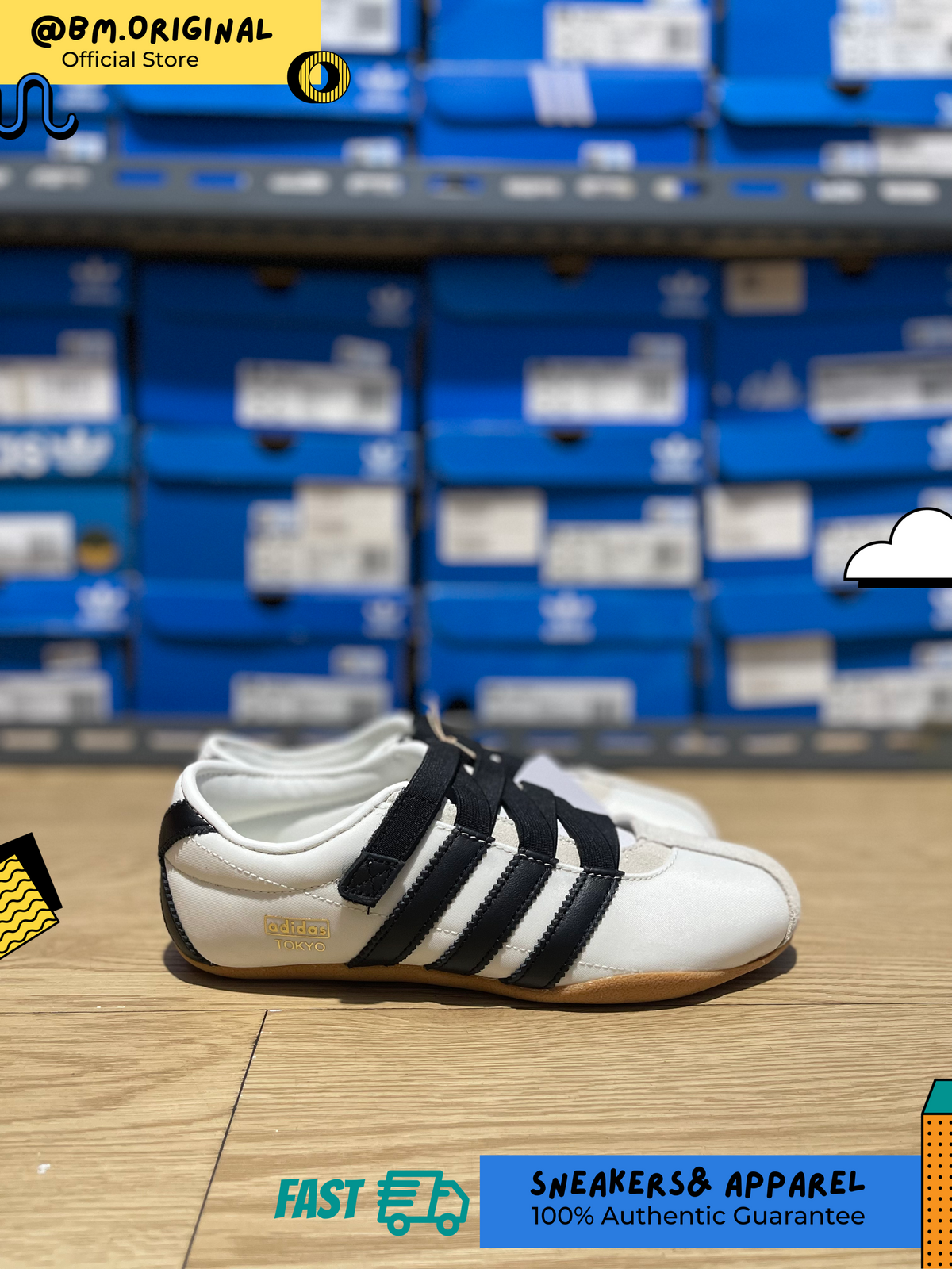 Adidas Tokyo Mary Jane Off White Core Black Gum KJ8378