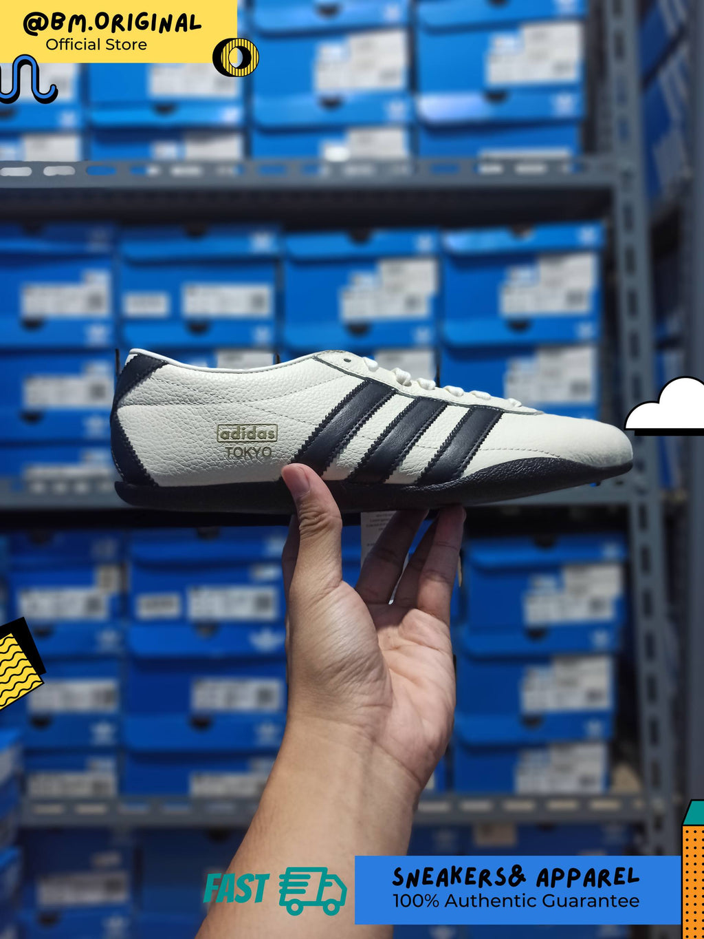 Adidas Tokyo Off White Core Black Gold Metallic JQ0597