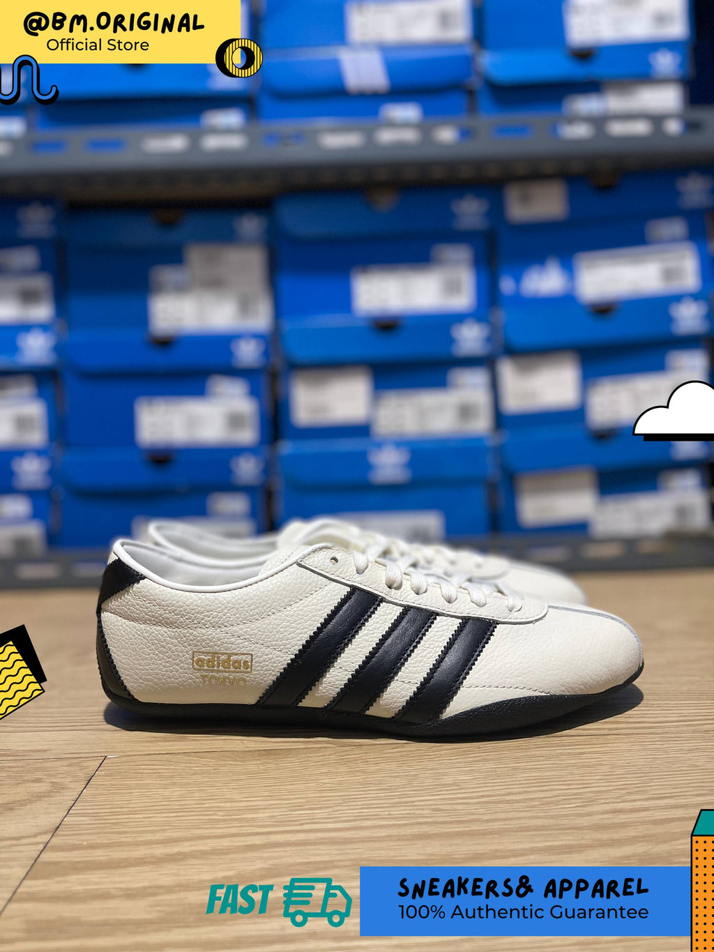 Adidas Tokyo Off White Core Black Gold Metallic JQ0597