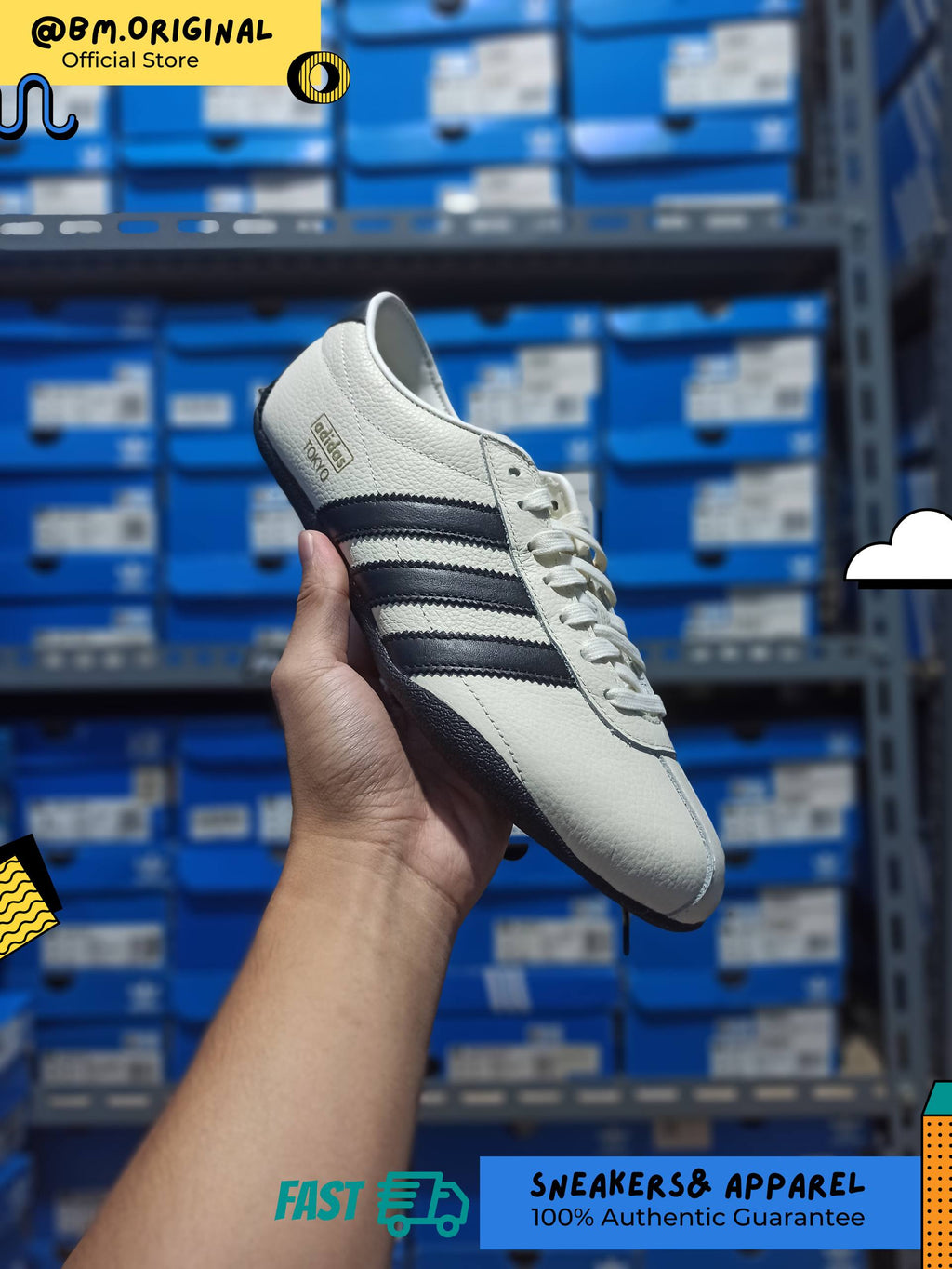 Adidas Tokyo Off White Core Black Gold Metallic JQ0597
