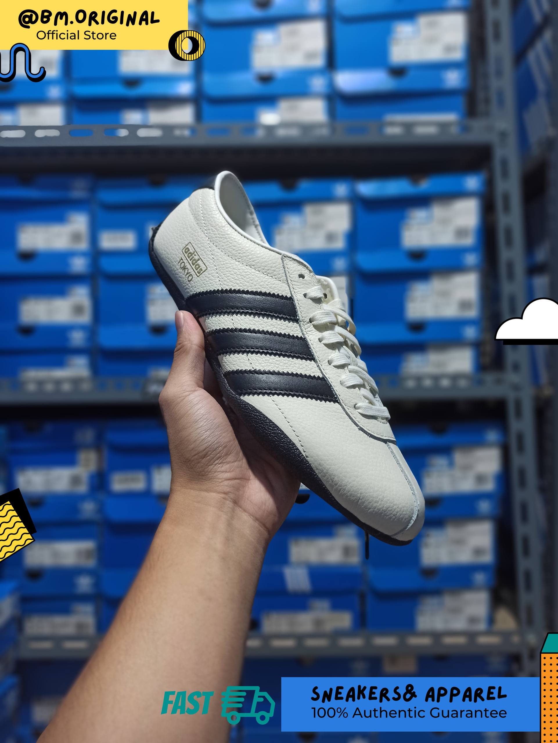 Adidas Tokyo Off White Core Black Gold Metallic JQ0597