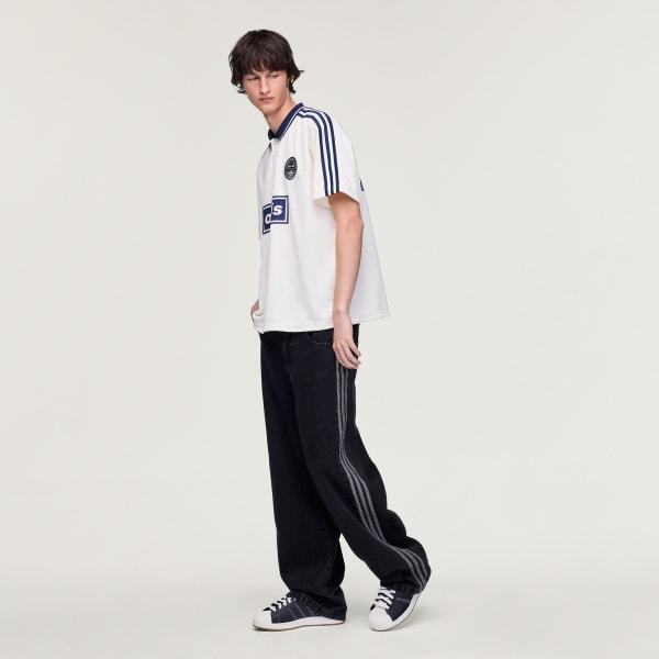 Adidas Tour Jacquard Jersey Cream White Night Indigo KW6285