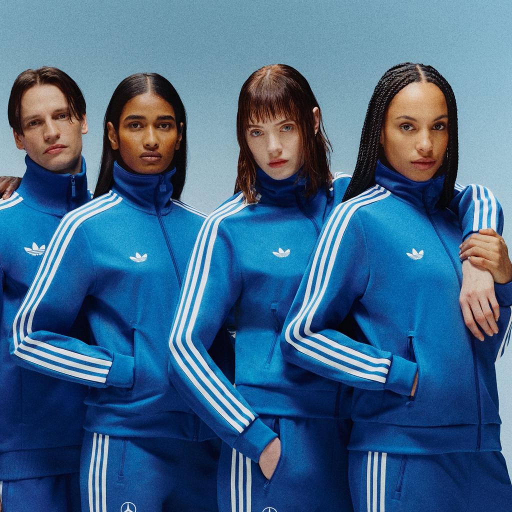 Adidas Track Top MERCEDES - AMG Petronas FORMULA 1 TEAM BLUE WONDER Blue Bird White KT5128