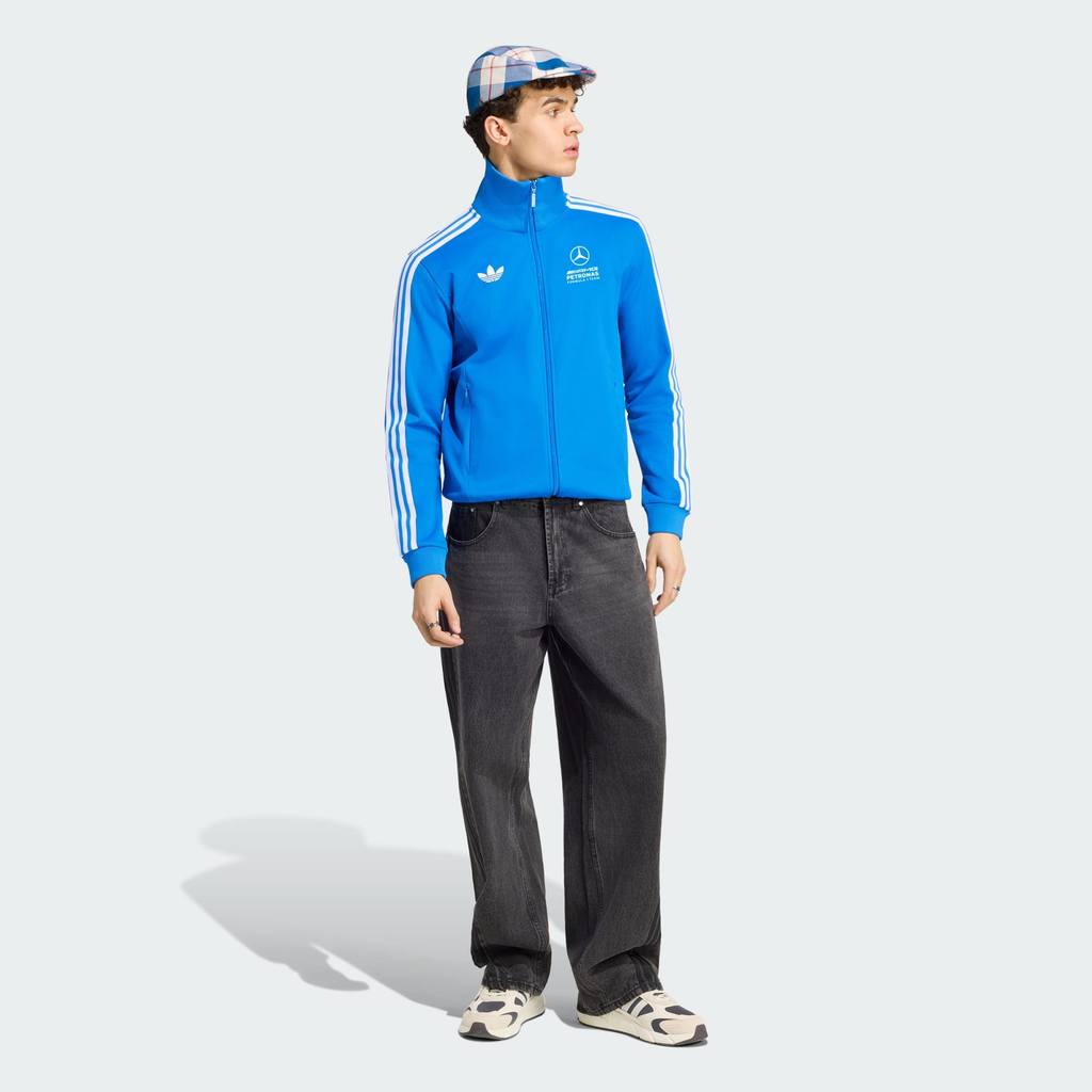 Adidas Track Top MERCEDES - AMG Petronas FORMULA 1 TEAM BLUE WONDER Blue Bird White KT5128