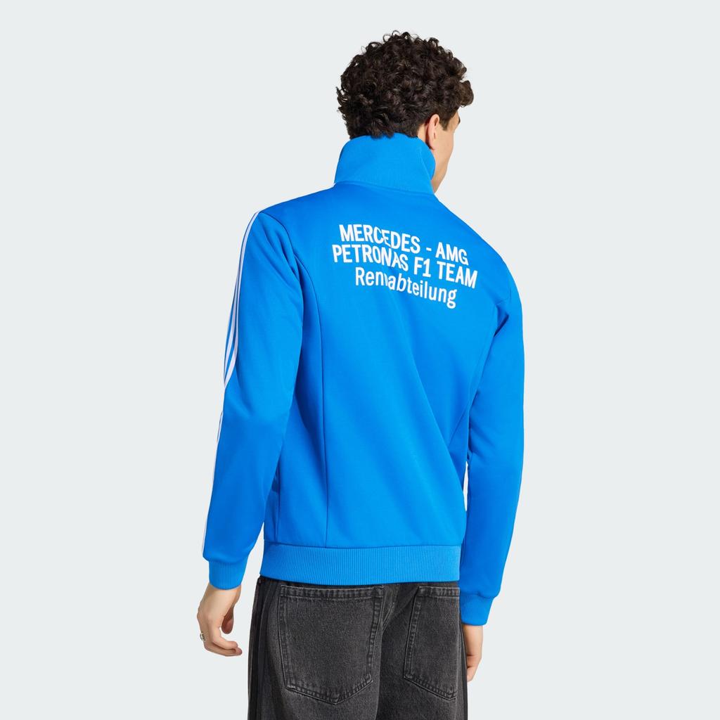 Adidas Track Top MERCEDES - AMG Petronas FORMULA 1 TEAM BLUE WONDER Blue Bird White KT5128