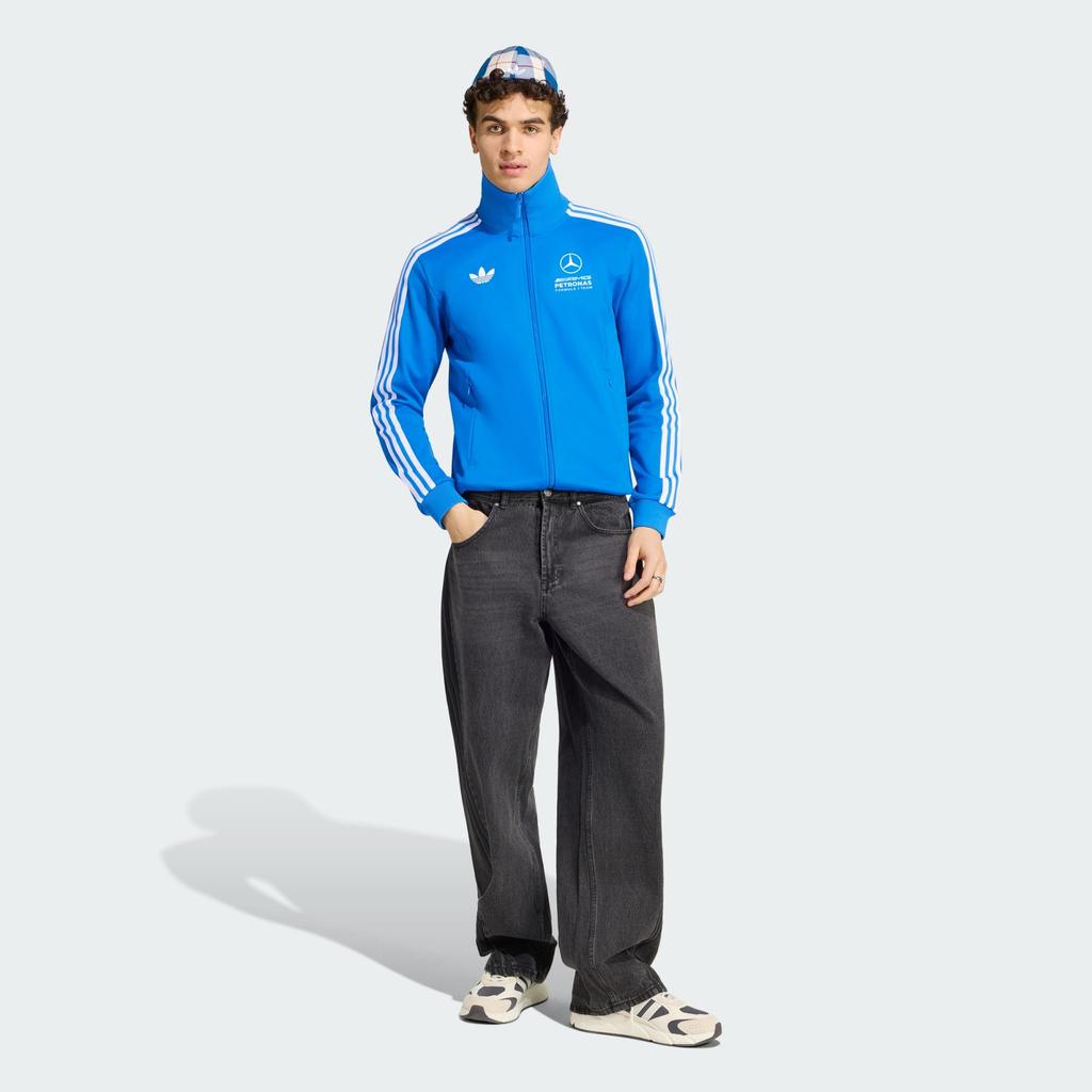 Adidas Track Top MERCEDES - AMG Petronas FORMULA 1 TEAM BLUE WONDER Blue Bird White KT5128
