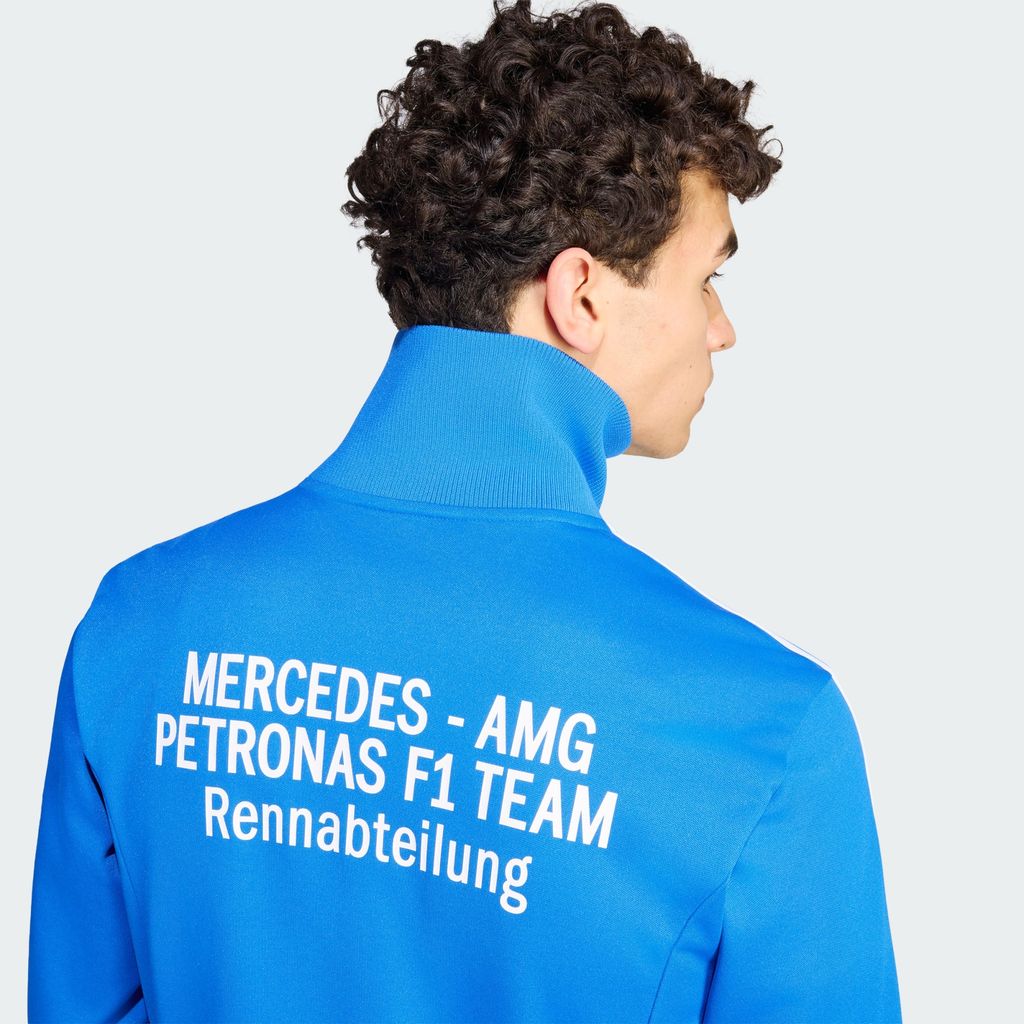 Adidas Track Top MERCEDES - AMG Petronas FORMULA 1 TEAM BLUE WONDER Blue Bird White KT5128
