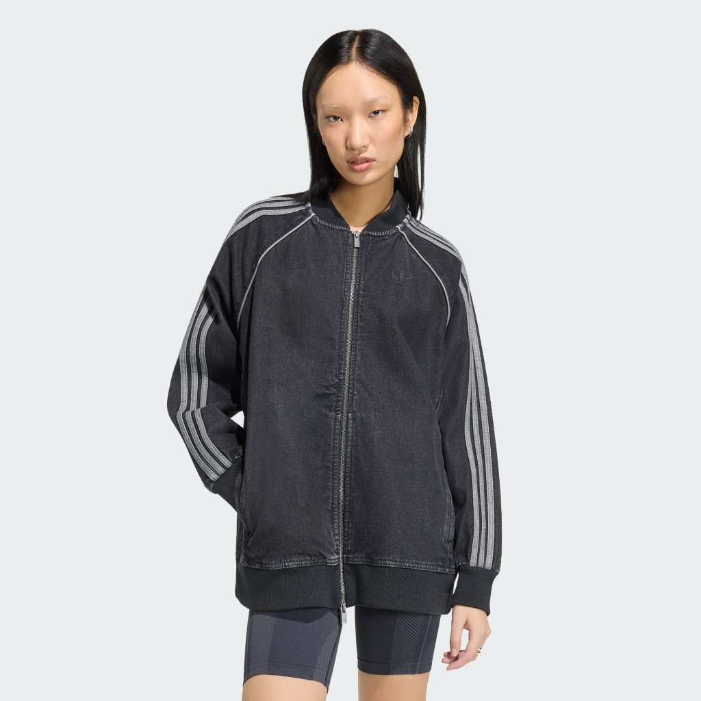 Adidas Track Top SST Oversized Denim True Black Denim KQ6471