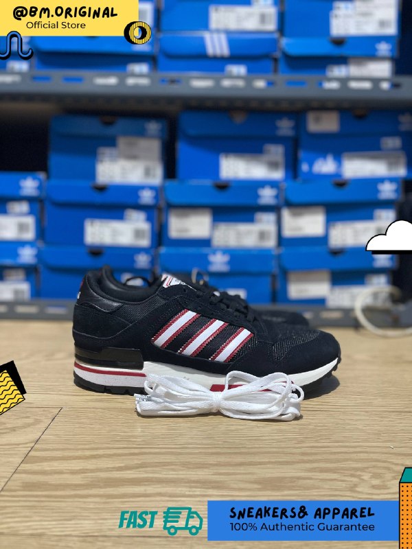 Adidas ZX 600 x Manchester United MUFC x Stone Roses Core Black Cloud White Off White KJ2214