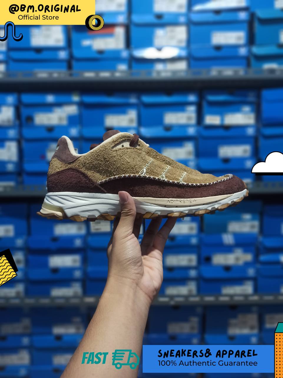Adidas x END Mocaturf Flyfishing Sand Chalk White ID5415