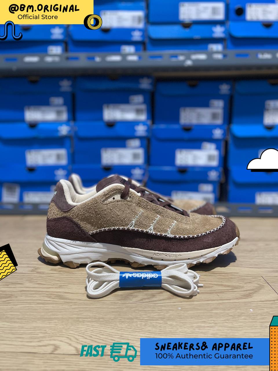 Adidas x END Mocaturf Flyfishing Sand Chalk White ID5415
