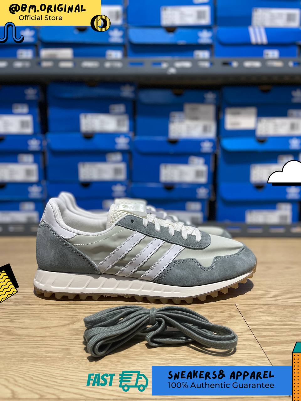 Adidas x END Prototype TRX Landromat Crystal White Ecru Tint IH8546