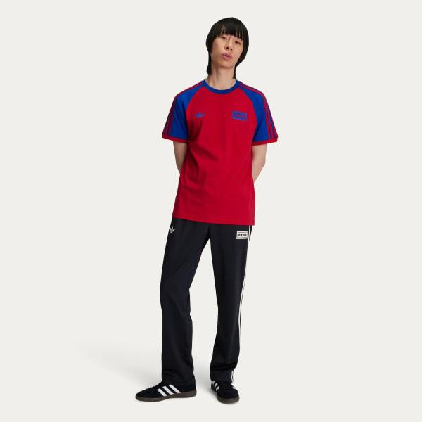 Adidas x Oasis Tour 3-Stripes Tee Better Scarlet KK9124