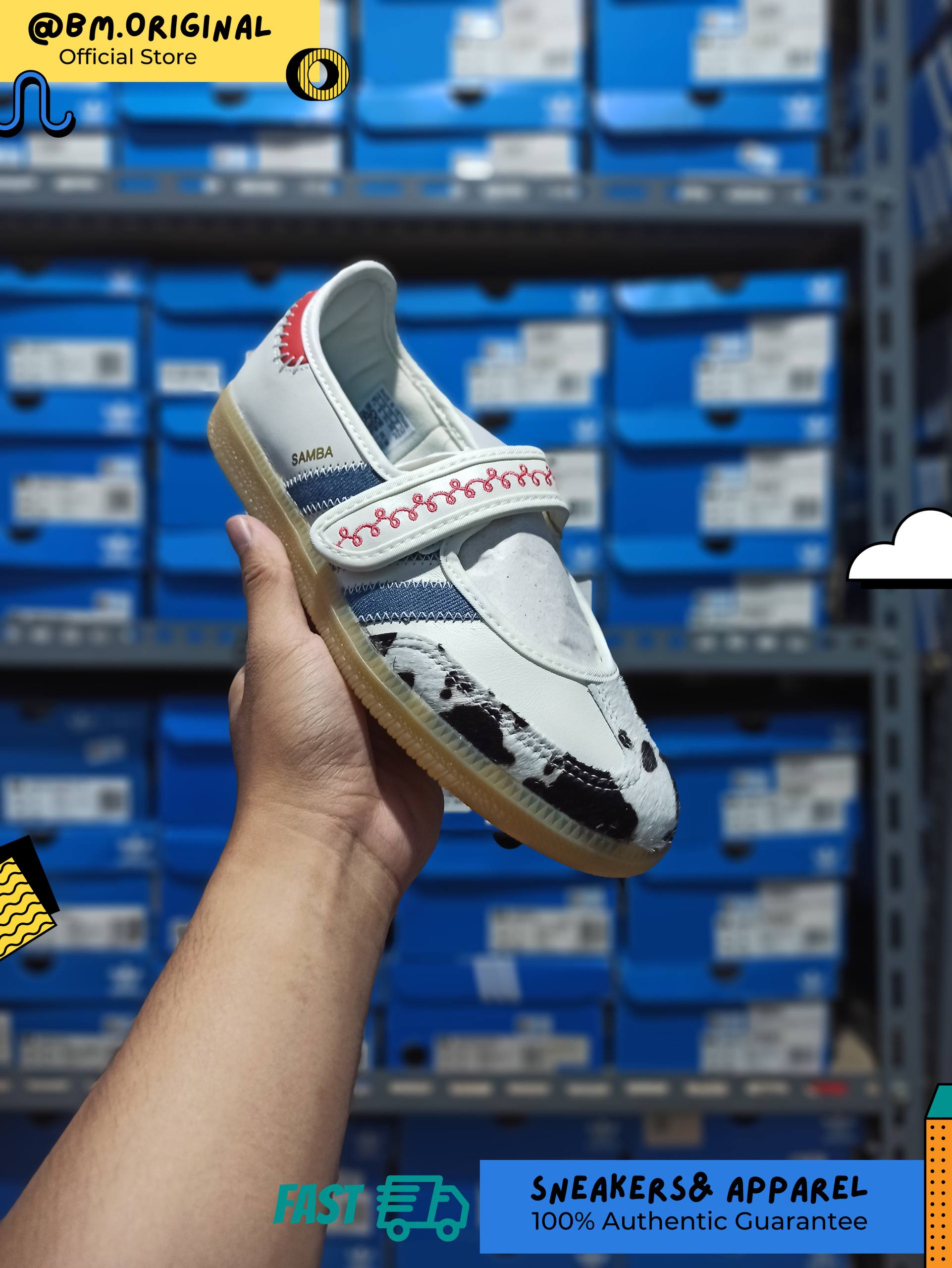 Adidas x PIXAR TOY STORY Samba Jane Off White Core Black Gum LA1428