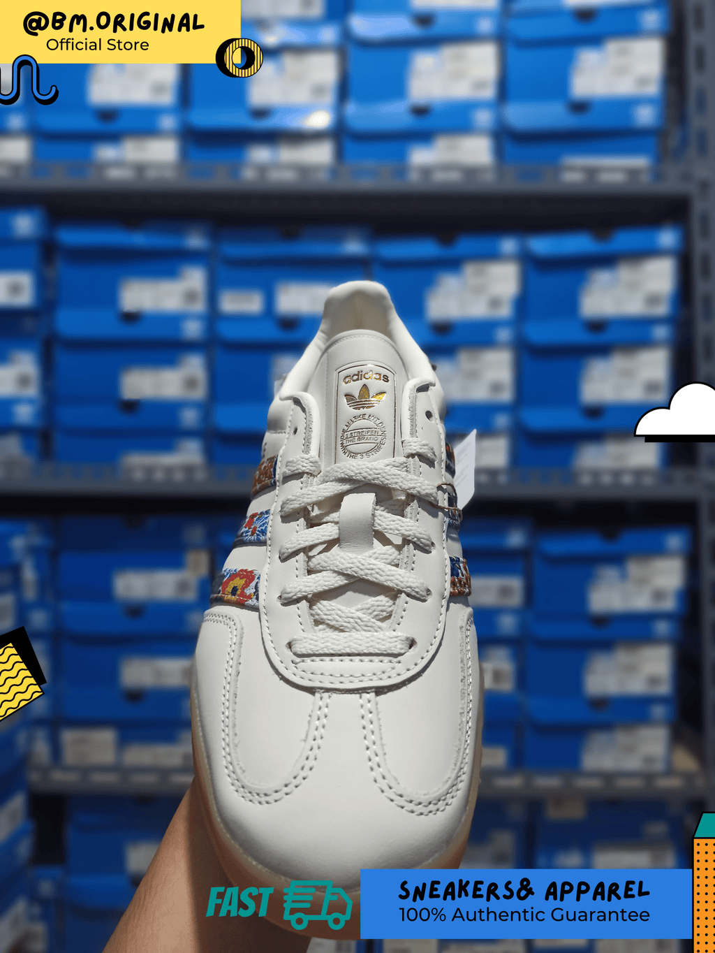Adidas Gazelle Indoor Liberty London Off White Gold Metallic Gum JH7370