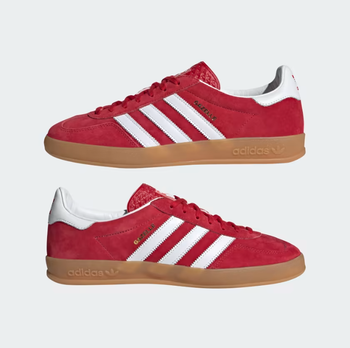 Adidas Gazelle Indoor Red Scarlet White Gumsole ORIGINAL H06261