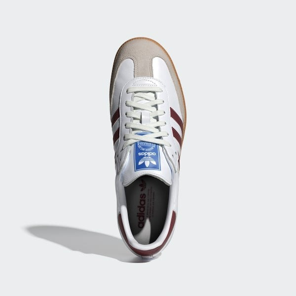 Adidas Samba OG Cloud White Collegiate Burgundy Gum IF3813