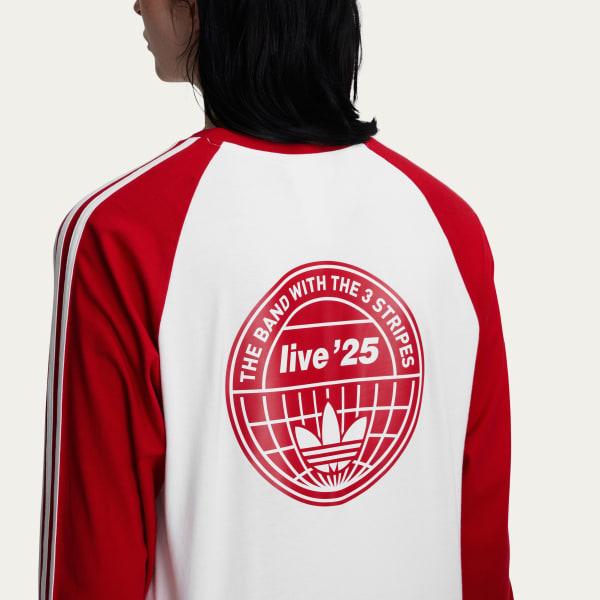 Adidas x Oasis Tour 3-Stripes Longsleeve Tee White KK9119