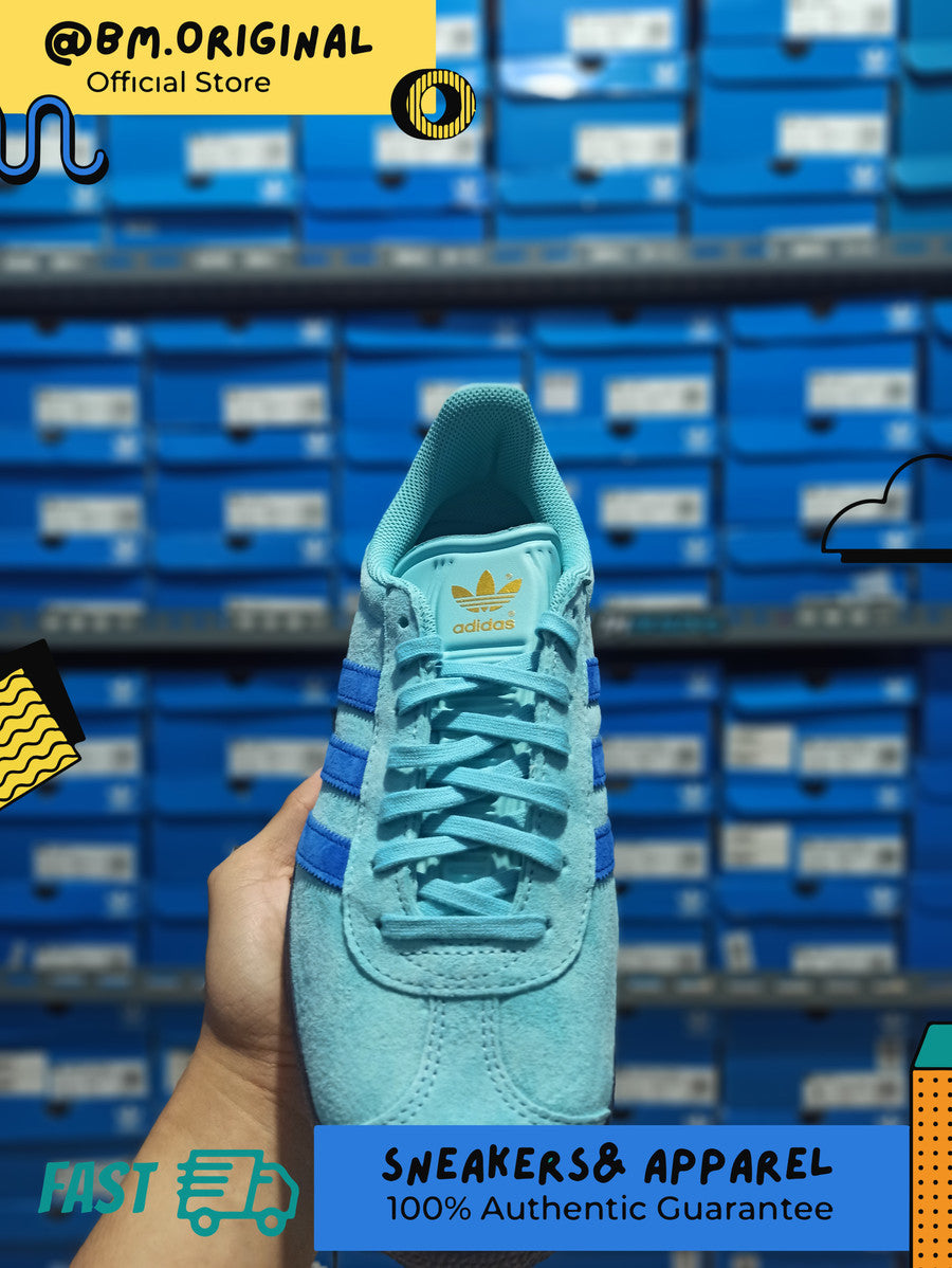 Adidas Gazelle Aqua Blue Gold IE5319