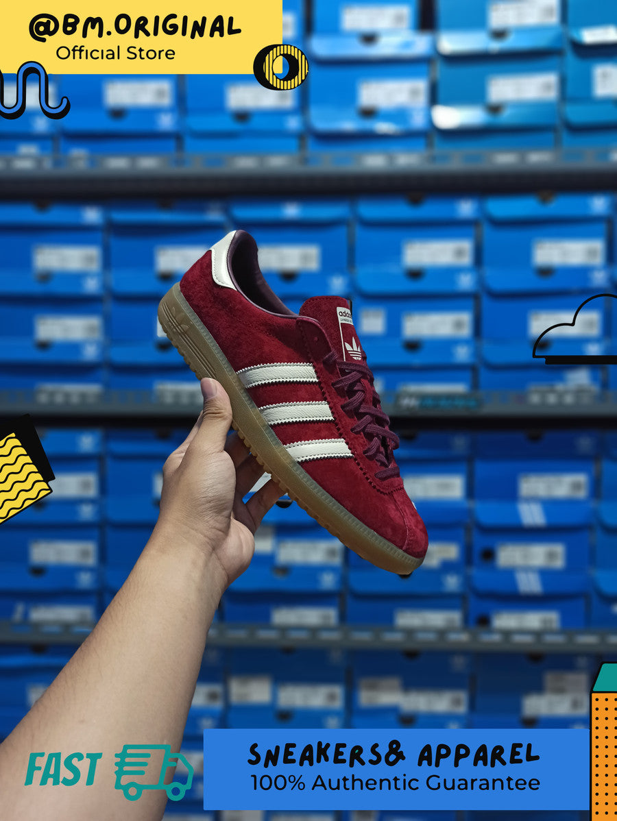 Adidas Bermuda Collegiate Burgundy Cloud White Maroon IE7426 BM STORE ORIGINAL FOOTWEAR