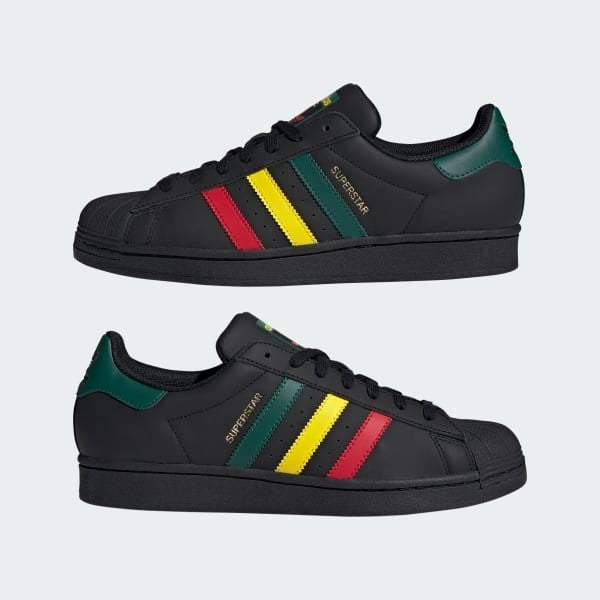 Adidas Superstar Rasta Core Black Yellow Collegiate Green IH3121