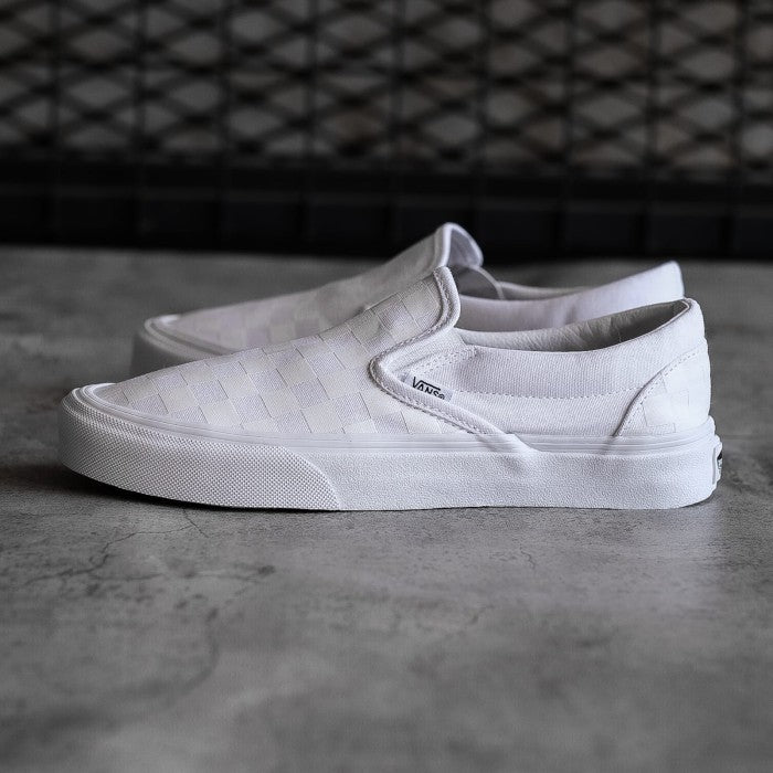 Vans Slip On Classic Checkerboard True White