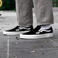 Vans Slip On Classic Side Stripe Black White