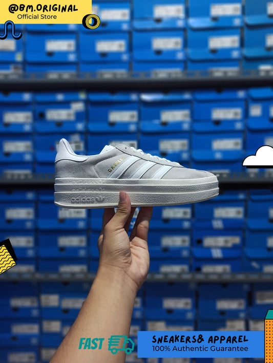 Adidas Gazelle Bold Grey Two Clooud White Core White HQ6893