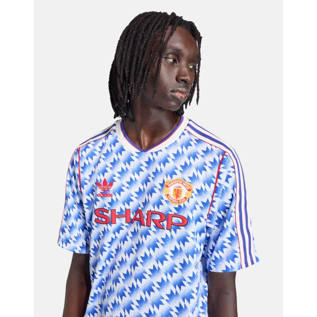 adidas Manchester United Away Jersey 1990 SS in Blue JM5495