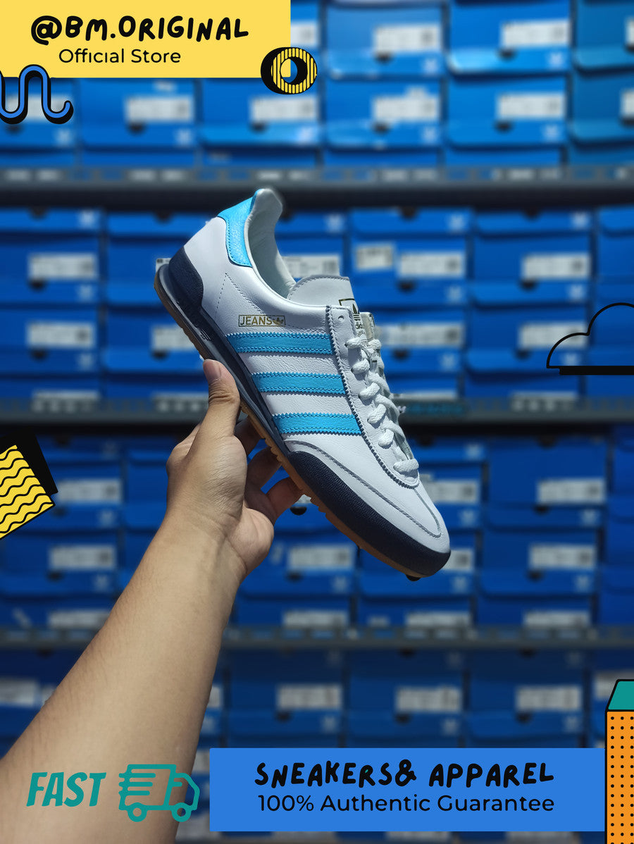 Adidas Jeans White Blue Aqua Gold Metallic IE9976