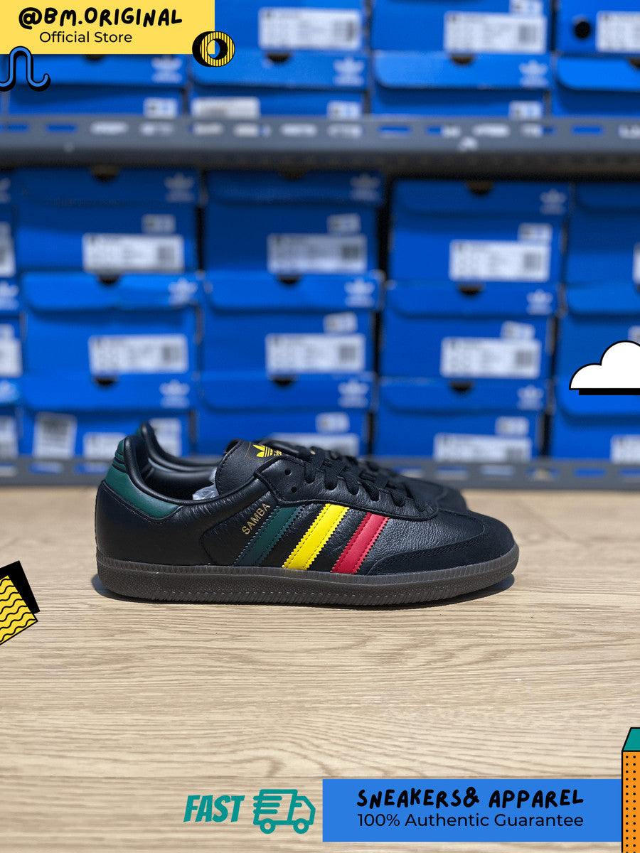Adidas Samba OG Rasta Core Black Yellow Collegiate Green IH3119 – BM STORE  ORIGINAL FOOTWEAR