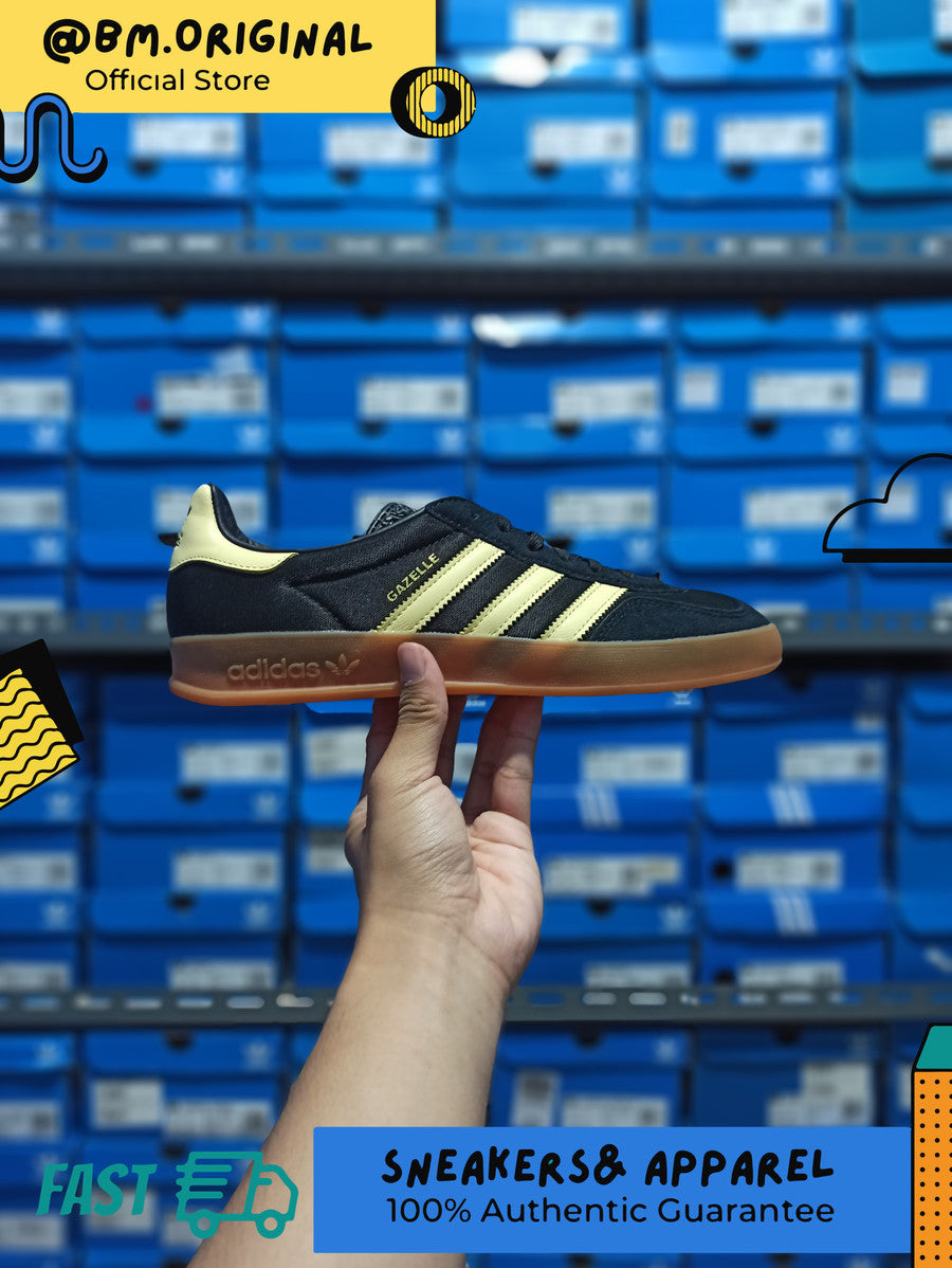 Adidas Gazelle Indoor Core Black Almost Yellow Gum IG4999