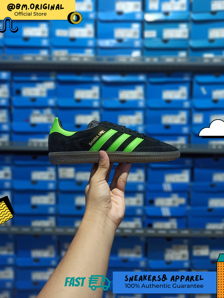 Adidas Samba Deco SPZL Core Black Lucid Lime Gum IF5738