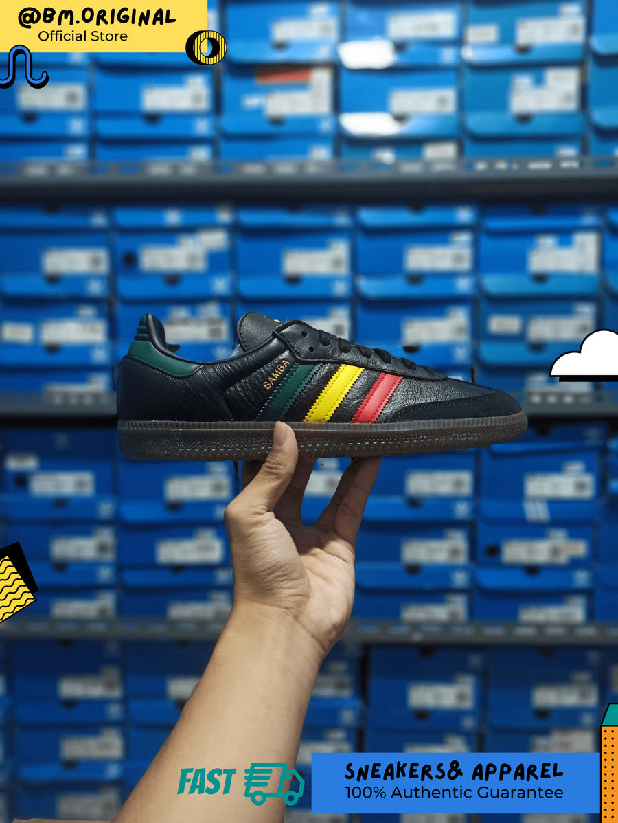 Adidas Samba OG Rasta Core Black Yellow Collegiate Green IH3119 – BM ...