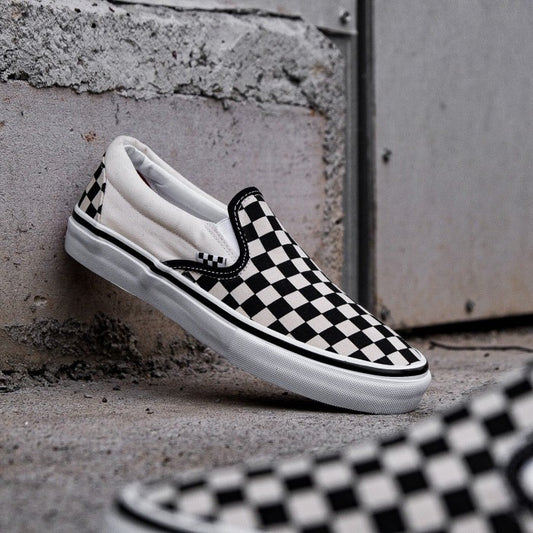 Vans Slip On Skate Checkerboard Black White