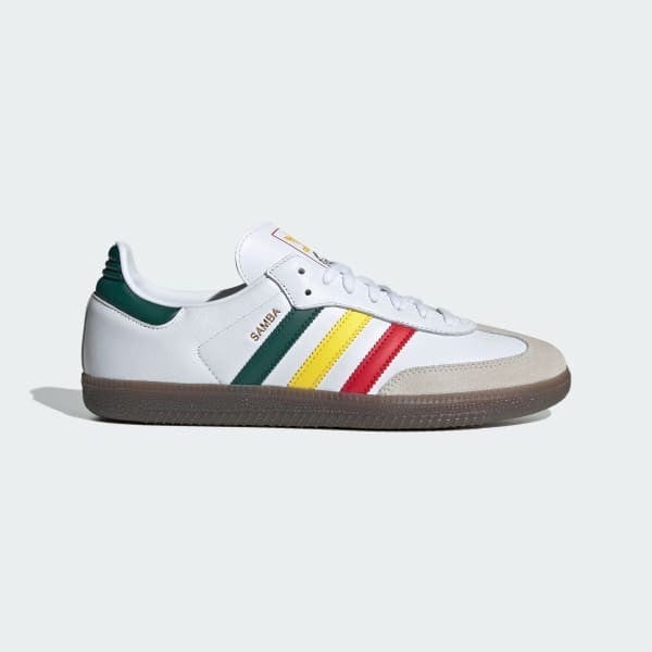 Adidas Samba OG Rasta Cloud White Yellow Collegiate Green IH3118