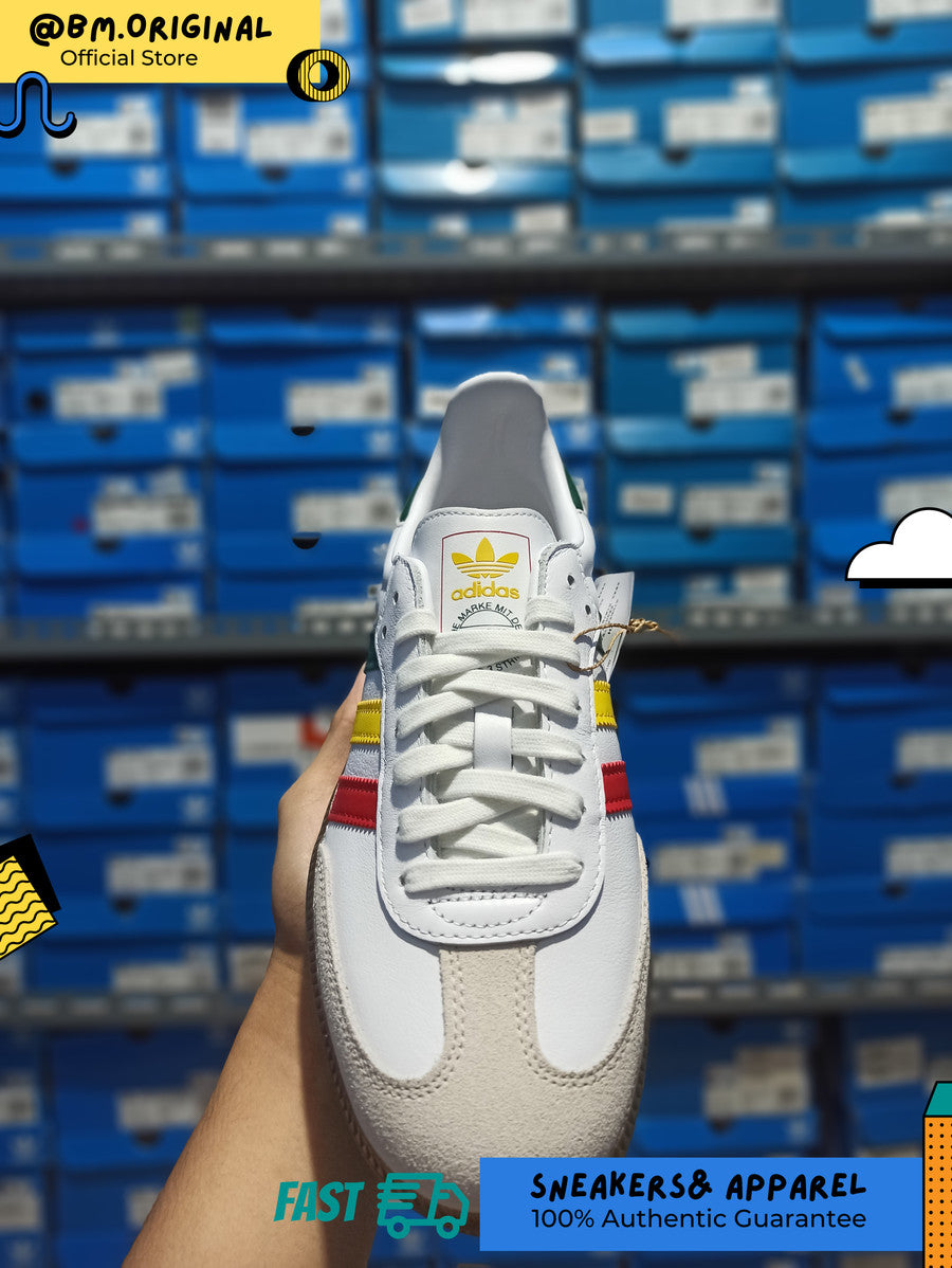 Adidas Samba OG Rasta Cloud White Yellow Collegiate Green IH3118
