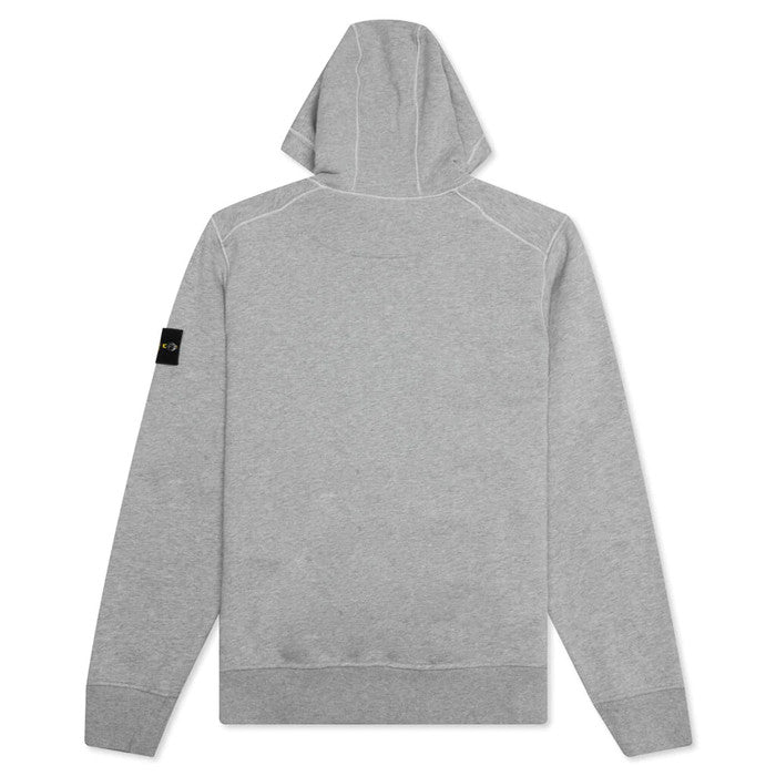 STONE ISLAND HOODED MELANGE GREY 761564151 V0M64