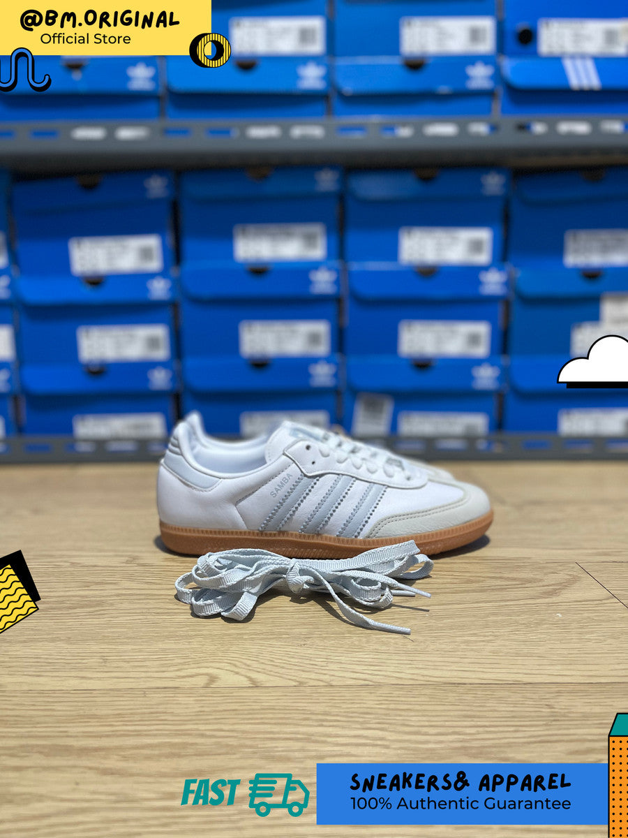 Adidas Samba OG Cloud White Halo Blue Off White IE0877  BM STORE ORIGINAL  FOOTWEAR