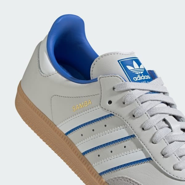 Adidas Samba OG Grey One Crystal White Blue ID1478