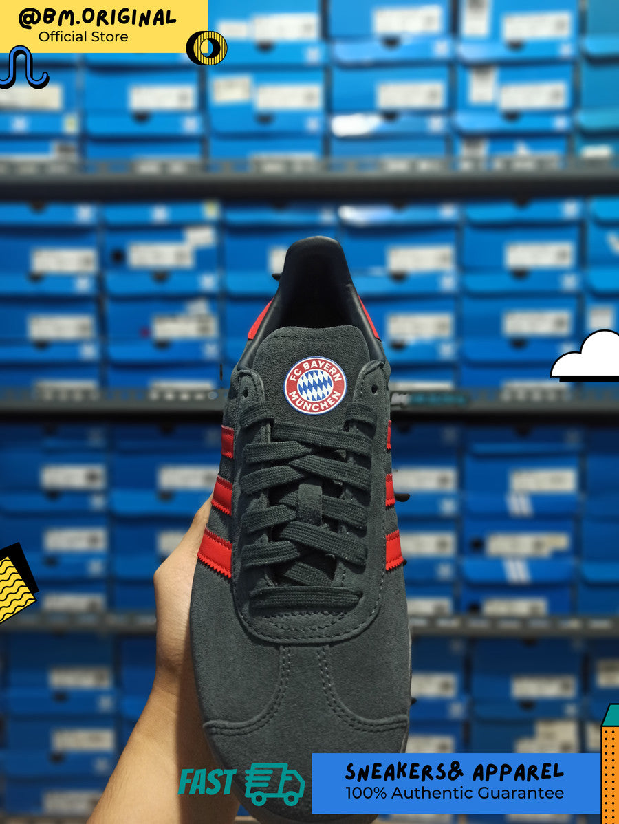 Adidas Gazelle x Bayern Munchen Grey Red Grey Four IE8501