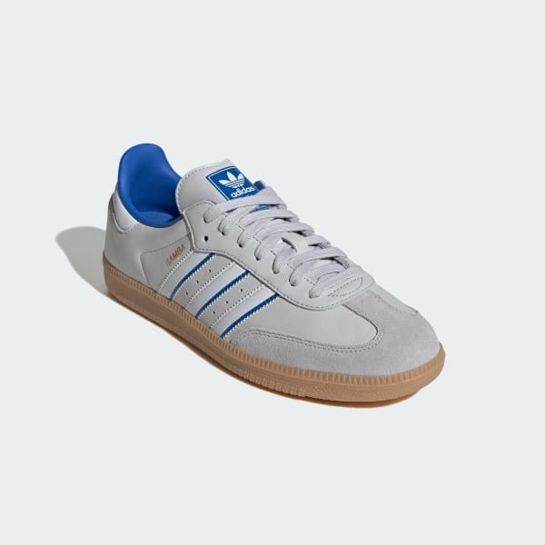 Adidas Samba OG Grey One Crystal White Blue ID1478
